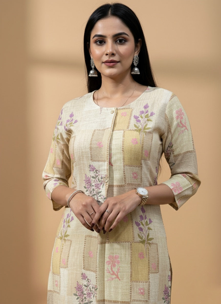 linen cotton kurta set