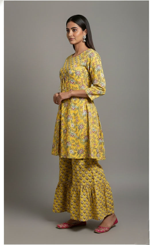 cotton garara suit set