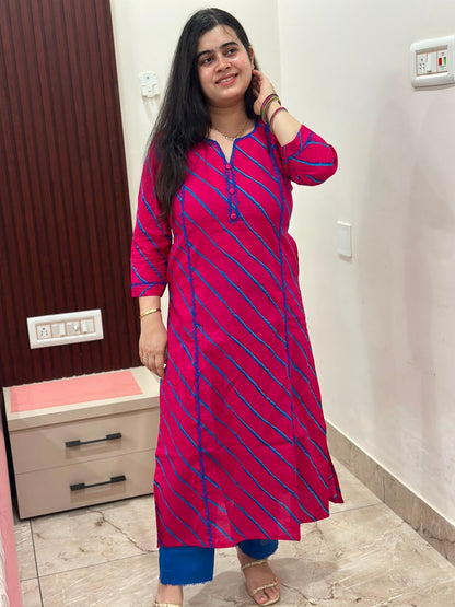 Gulzar lehriya suit set pink