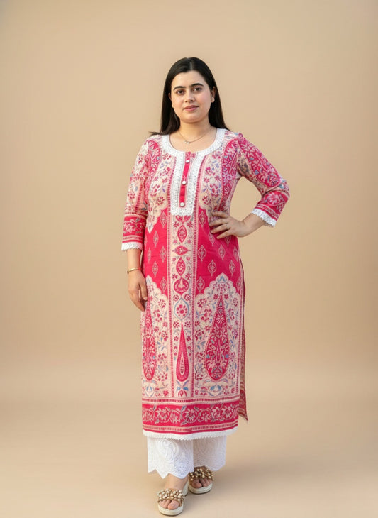 Airy Cotton kalamkari kurti for women