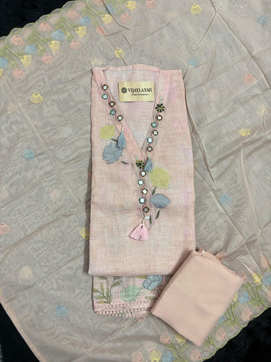 LINEN UNSTITCHED SUIT