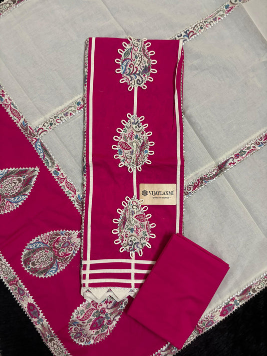 Cotton Suit Material with Cotton Dupatta