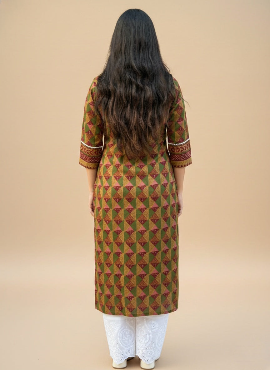 Airy Cotton kalamkari kurti for women