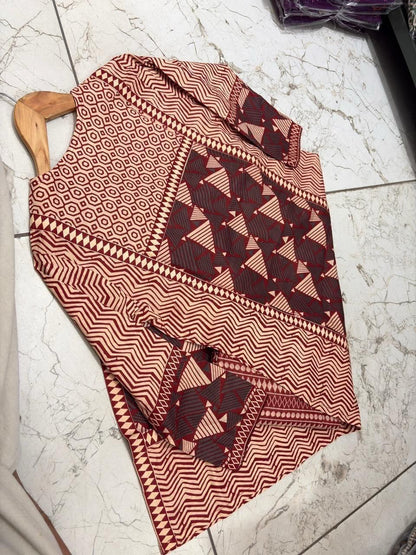 NAZAKAT cotton kurta set with pants & dupatta