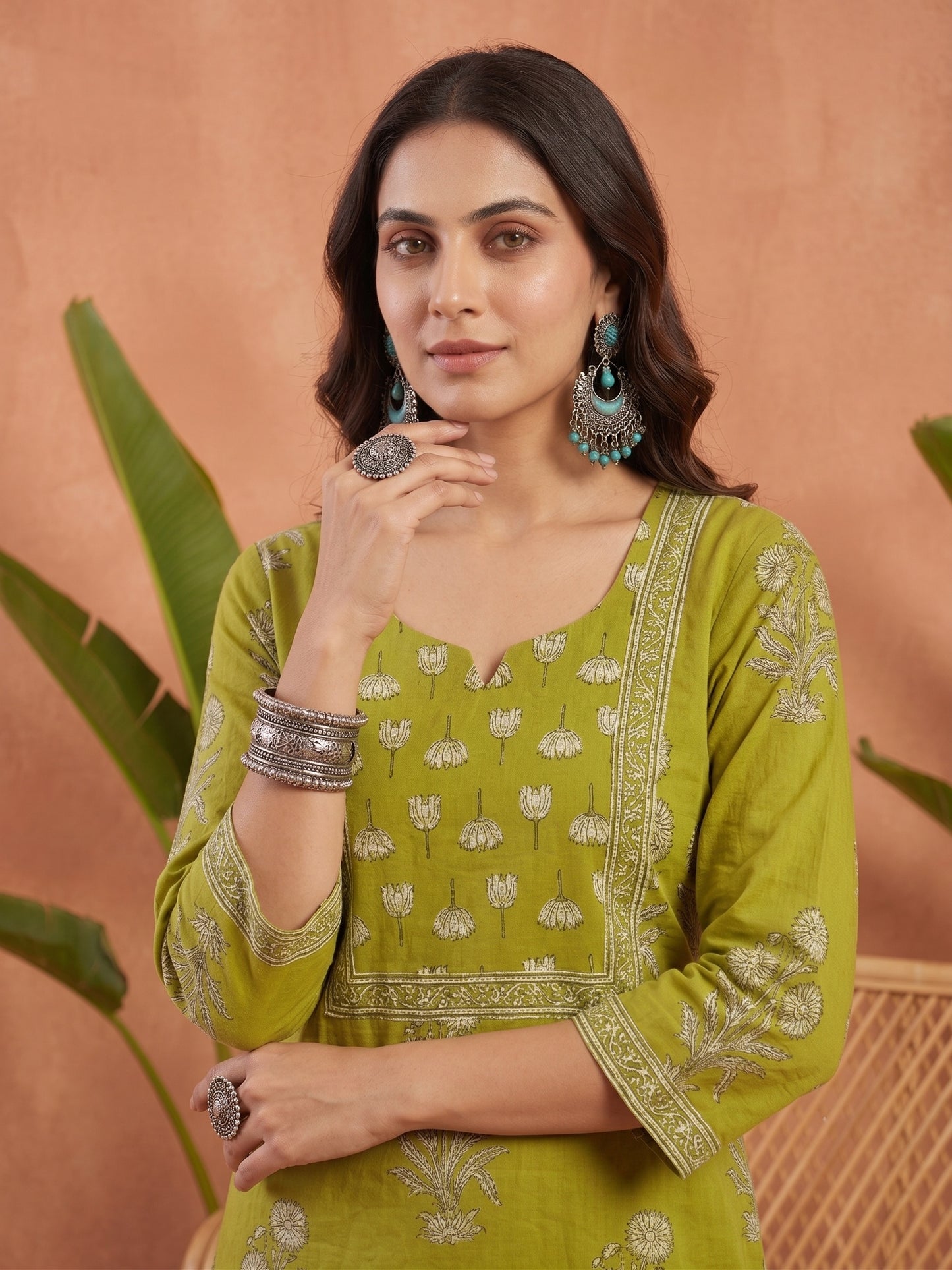 Gulmohar Cotton kurti for women floral