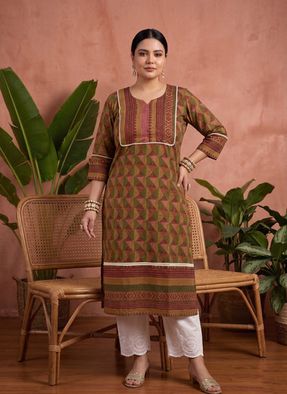 Premium cotton kurti Ajrakh