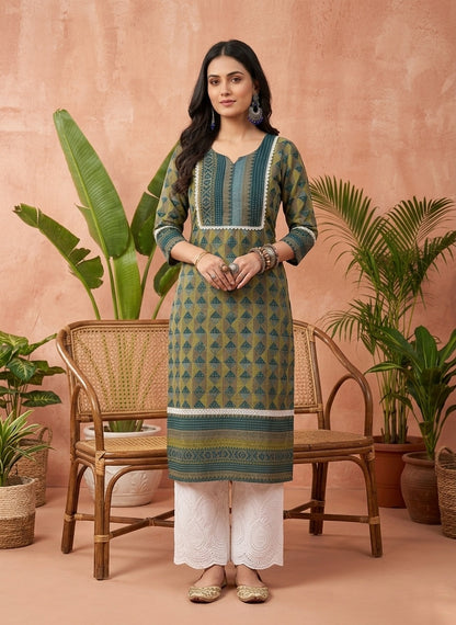 Airy Cotton Ajrakh kurti for women