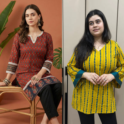 Jasmine short kurti combo of two