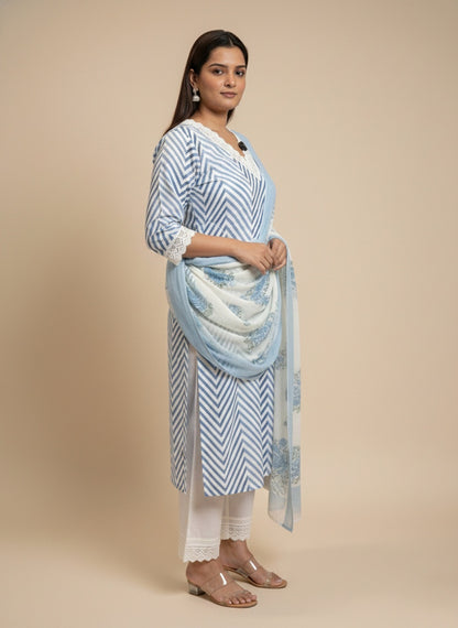 Kiara Cotton kurta Set with dupatta