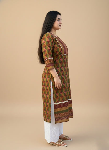 Airy Cotton kalamkari kurti for women