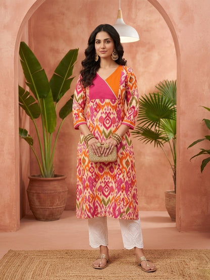 Airy Cotton Ikkat kurti for women