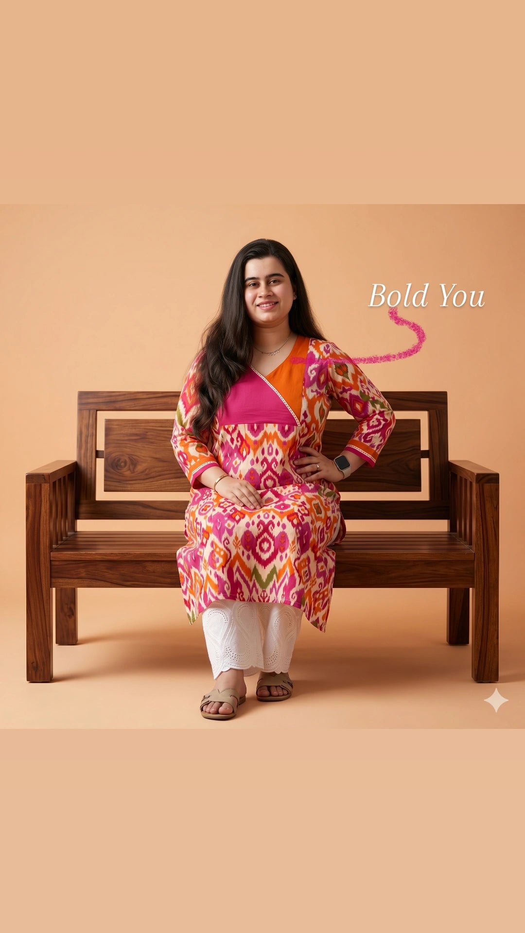Airy Cotton Ikkat kurti for women
