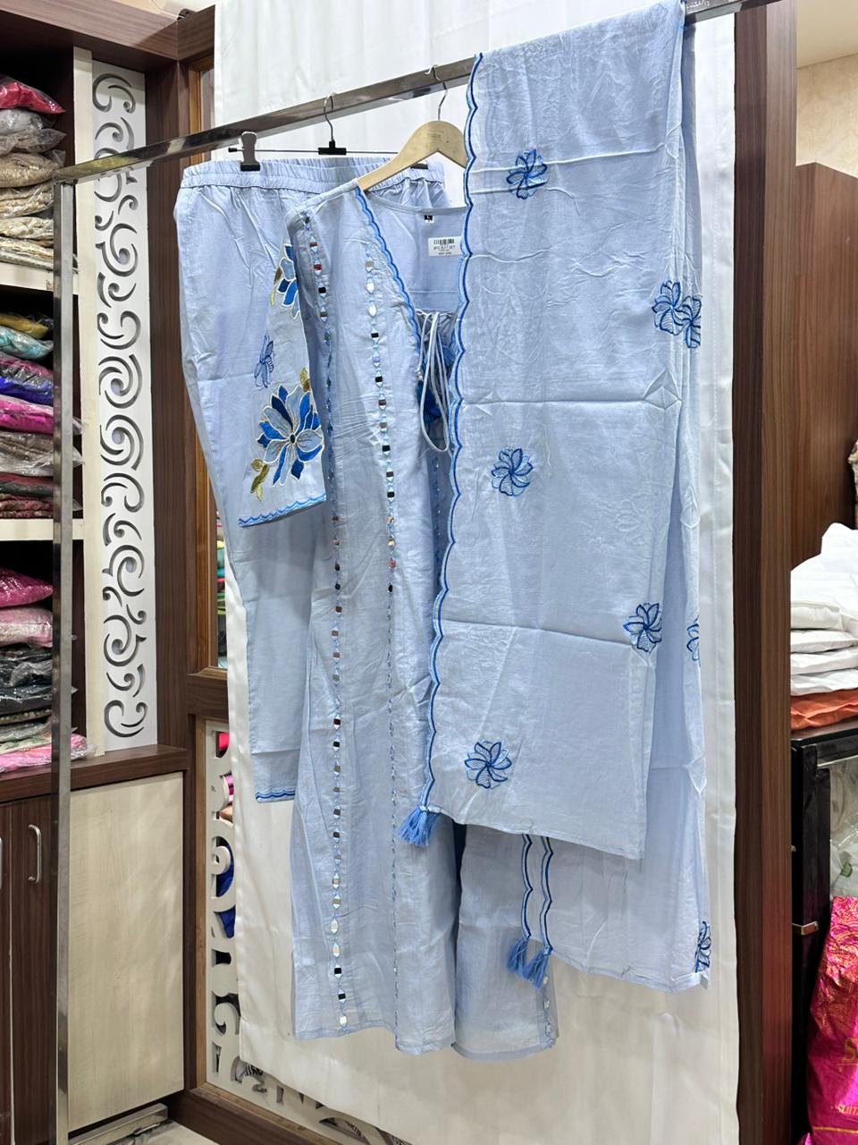 Jasmine Cotton kurta Set with dupatta