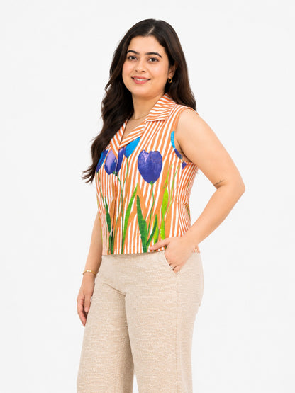 Short Cotton tunics for women with cotton lining