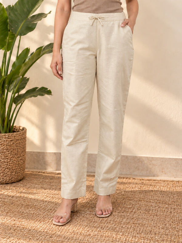 Premium Cotton Pants cream