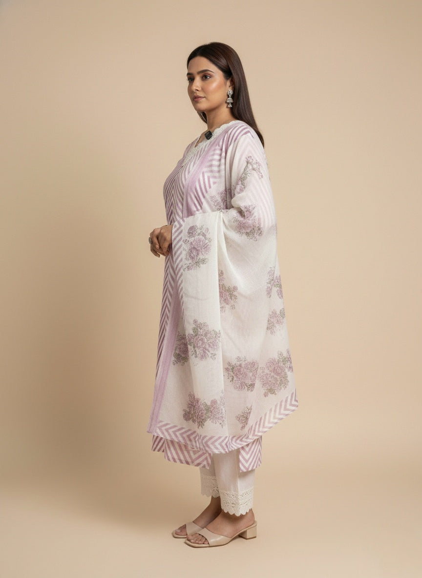 Kiara Cotton kurta Set with dupatta