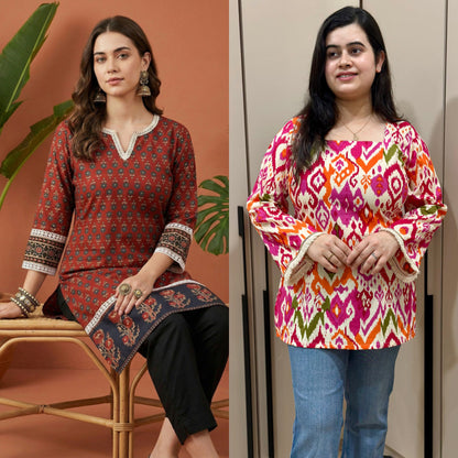 Jasmine short kurti combo of two