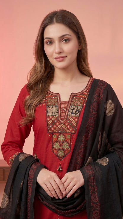 Jasmine Cotton kurta Set with dupatta