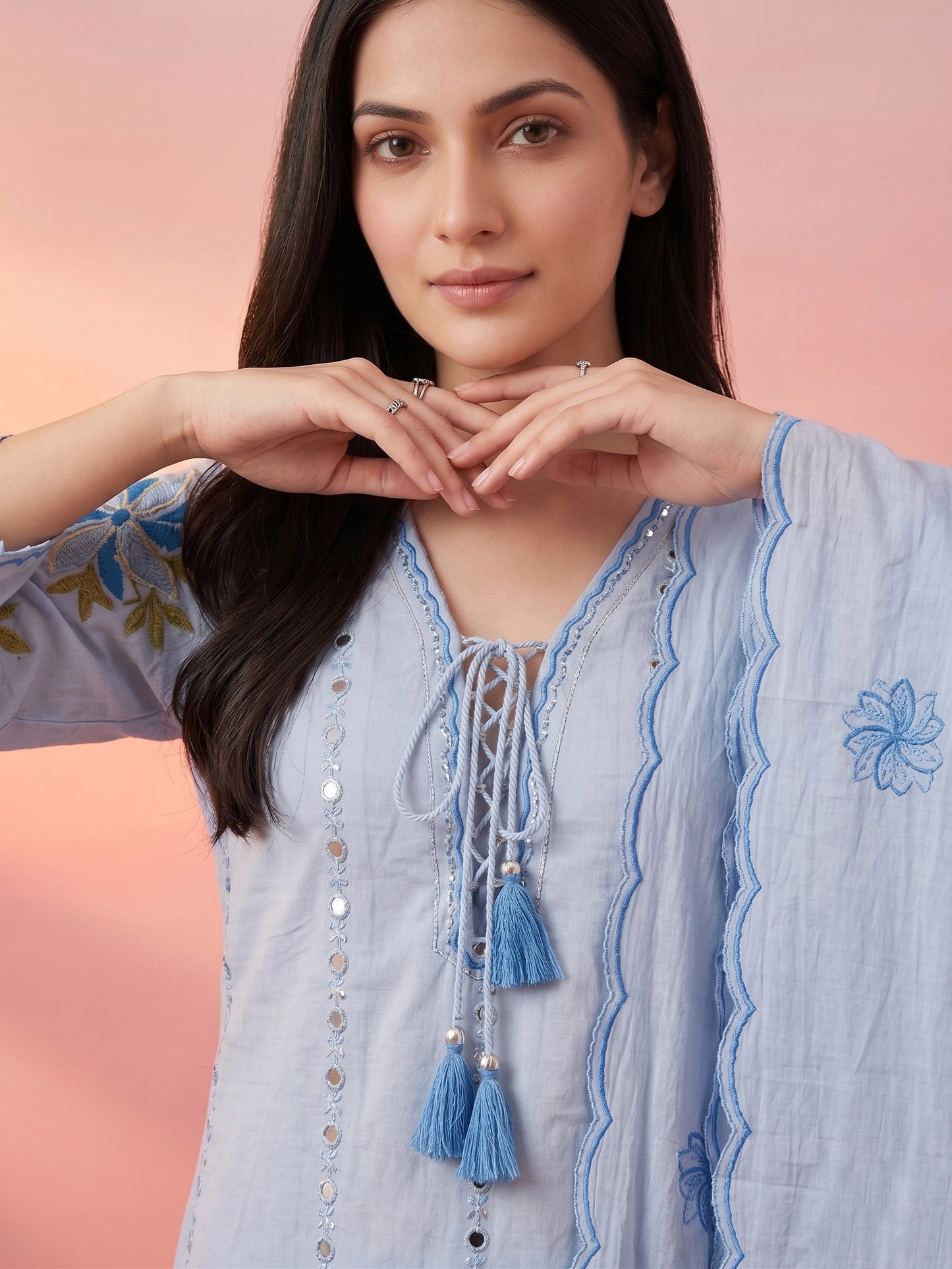 Jasmine Cotton kurta Set with dupatta