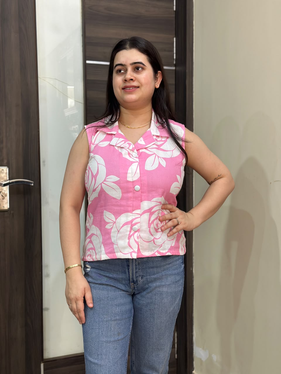 Short Cotton tunics for women with cotton lining