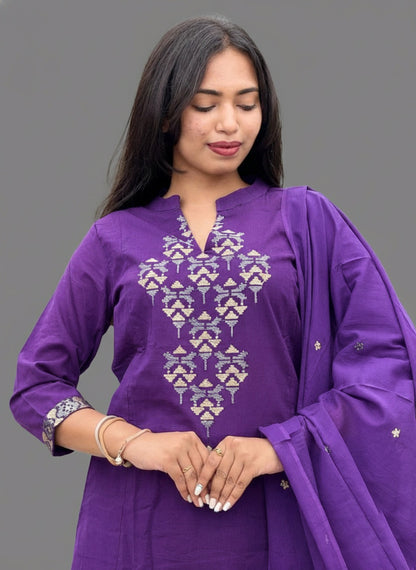Kiara Cotton kurta Set with dupatta