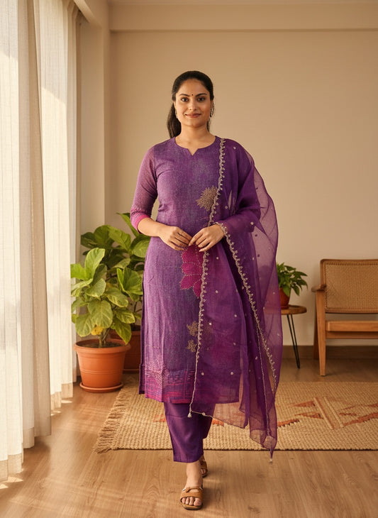 soft organza suit set