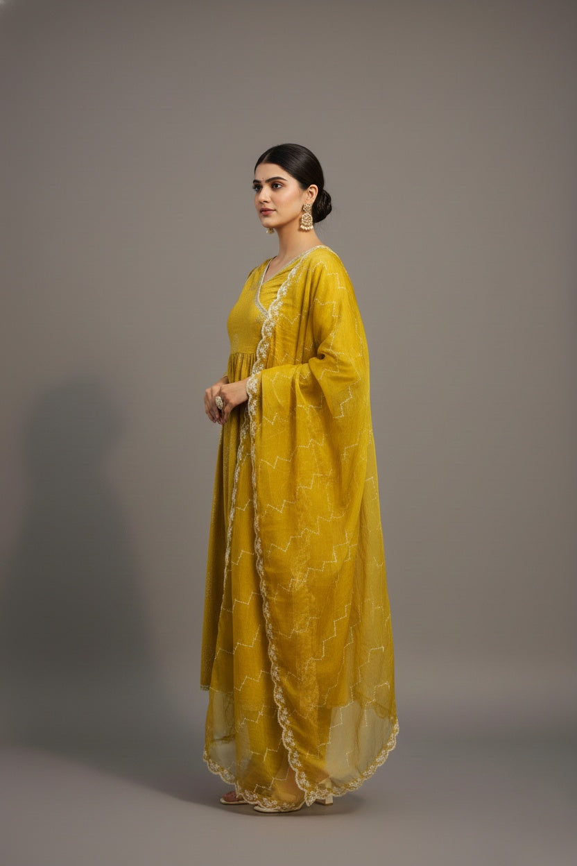 chikan sequin cotton suit 317