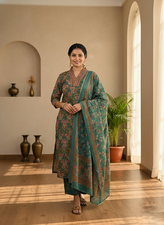 Bagru Print Cotton Suit