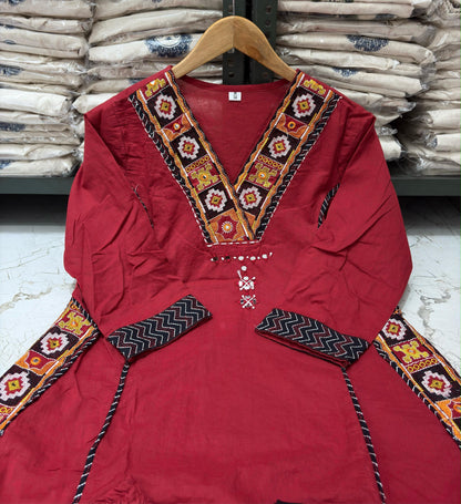NAZAKAT cotton kurta set with pants & dupatta
