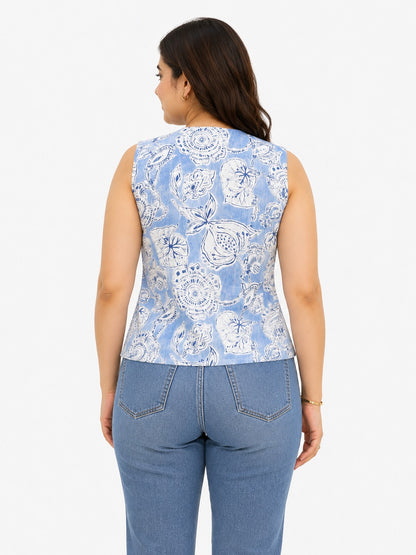 Short Cotton tunics for women Sky Blue