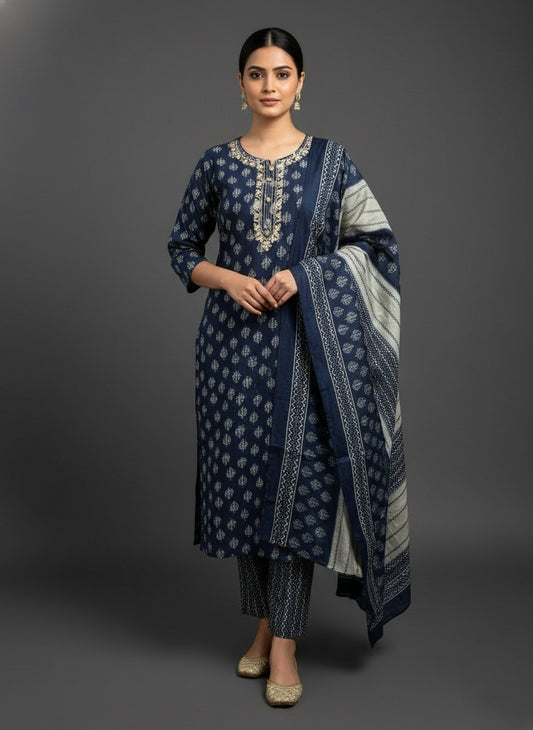 blue muslin suit 176
