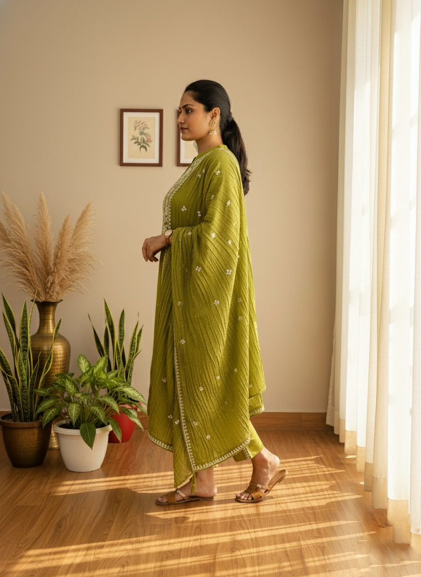 Premium Cotton Suit For Women GRN