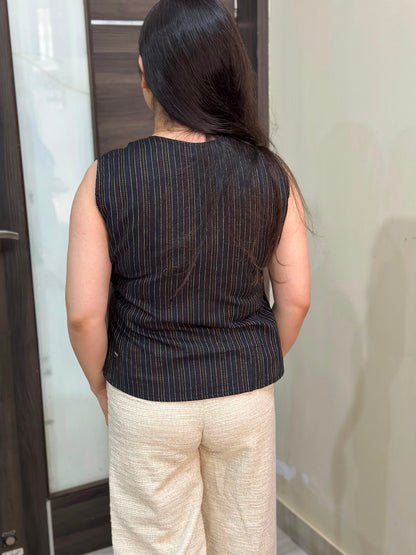 Short Cotton tunics for women Black