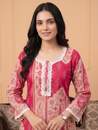 Jasmine Farshi Salwar Suit Kalamkari