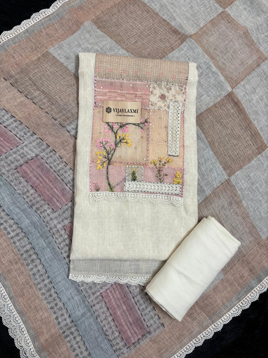 LINEN UNSTITCHED SUIT