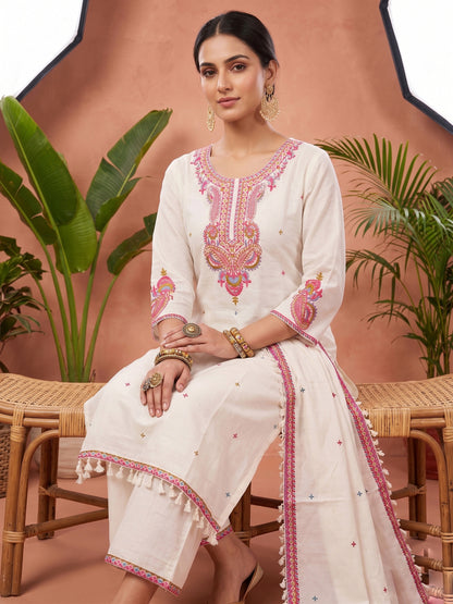 Jasmine Cotton kurta Set with dupatta