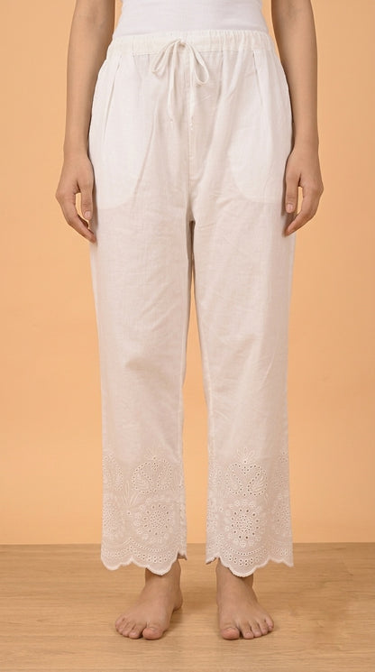 Cotton chikankari hakuba pants