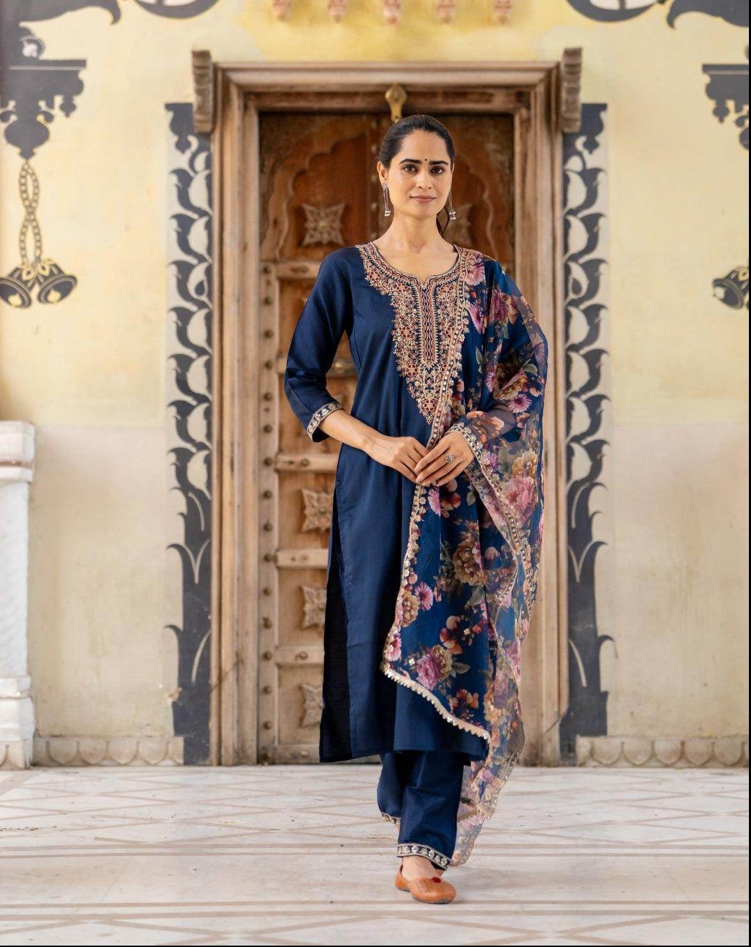 Silk Suit Set - Vijay Laxmi