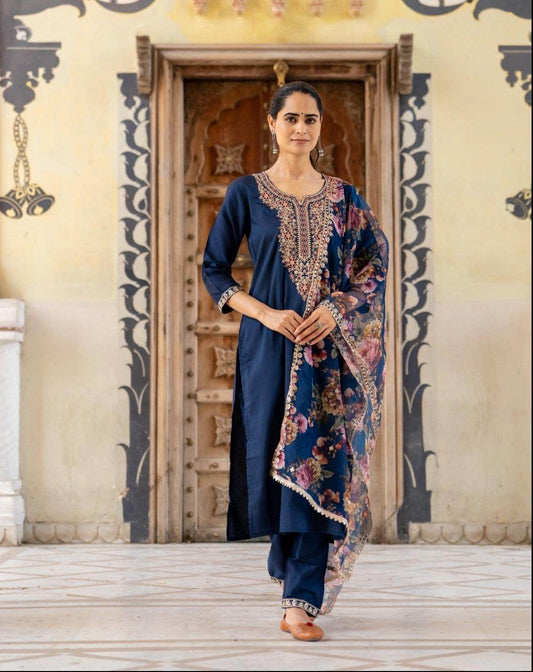 Silk Suit Set - Vijay Laxmi