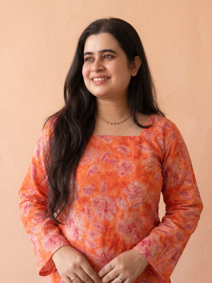 Jasmine short kurti Orange