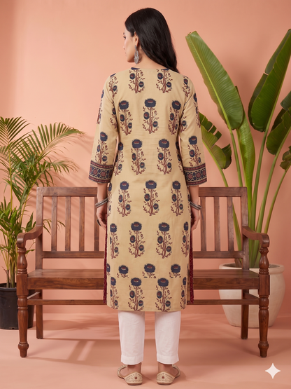 Airy Cotton Kurti for women blue