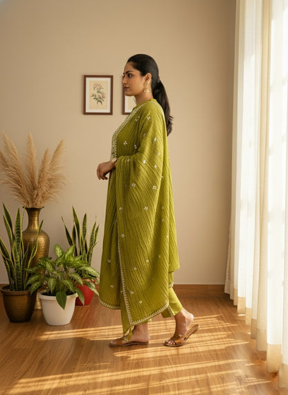 Premium Cotton Suit For Women GRN