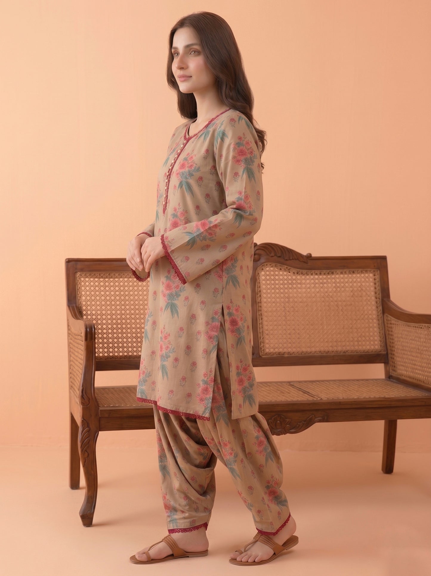 Jasmine Farshi Salwar Suit Green