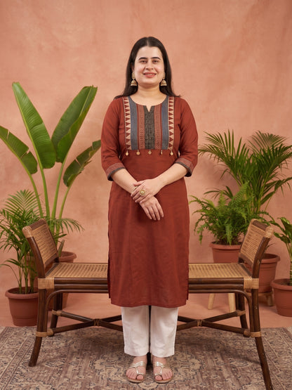 Comfortable Airy Cotton Kurti for women A-line - Daily Wear