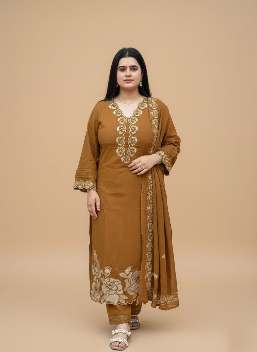 Kiara Cotton kurta Set with dupatta