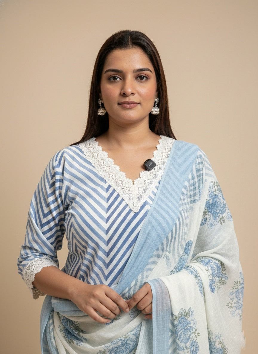 Kiara Cotton kurta Set with dupatta