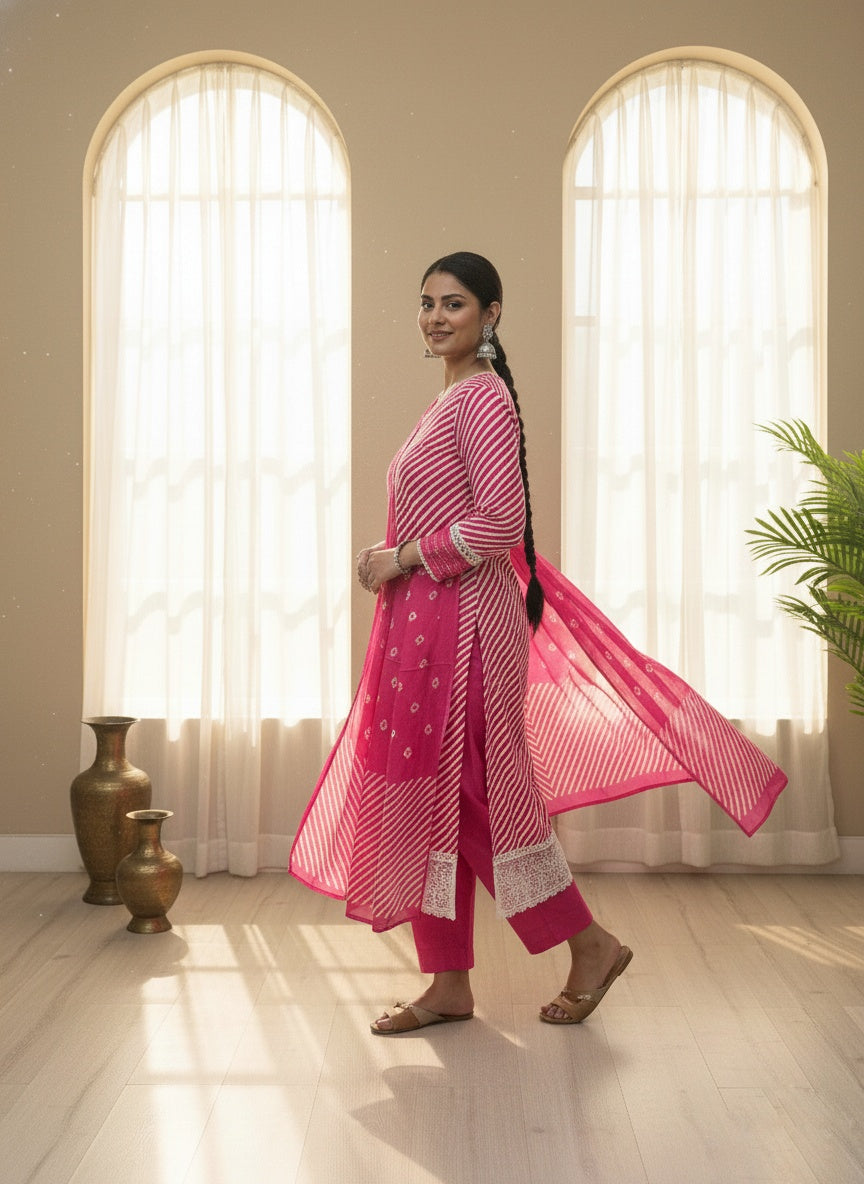 Premium Cotton Suit For Women Pink