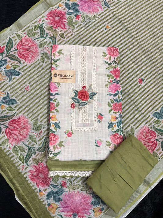 LINEN UNSTITCHED SUIT