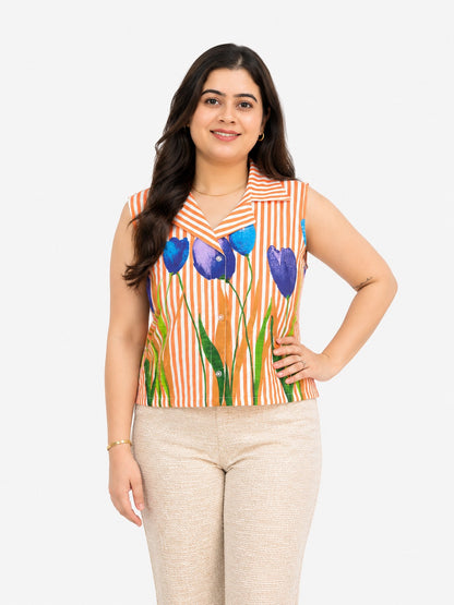 Short Cotton tunics for women with cotton lining