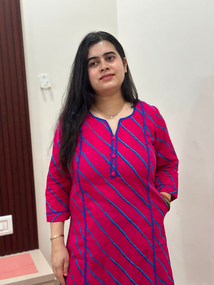 Gulzar lehriya suit set pink